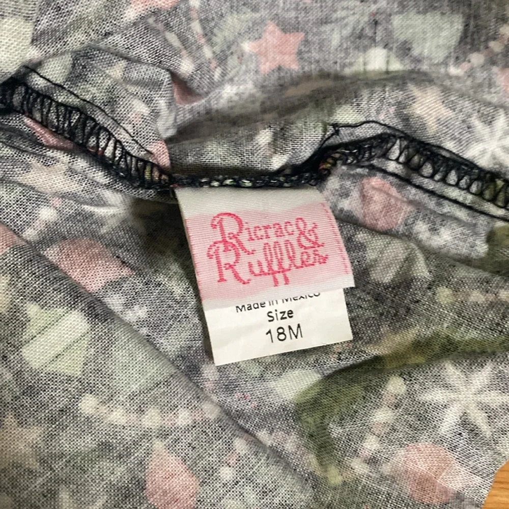 Ricrac 18 months Christmas dress with bloomers with tie on back great condition